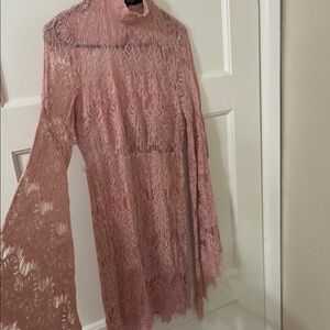 MINKPINK Pink Lace Mini Dress